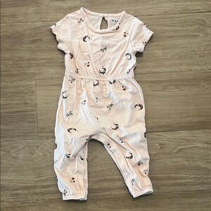 Old Navy Light Pink Floral Baby Romper